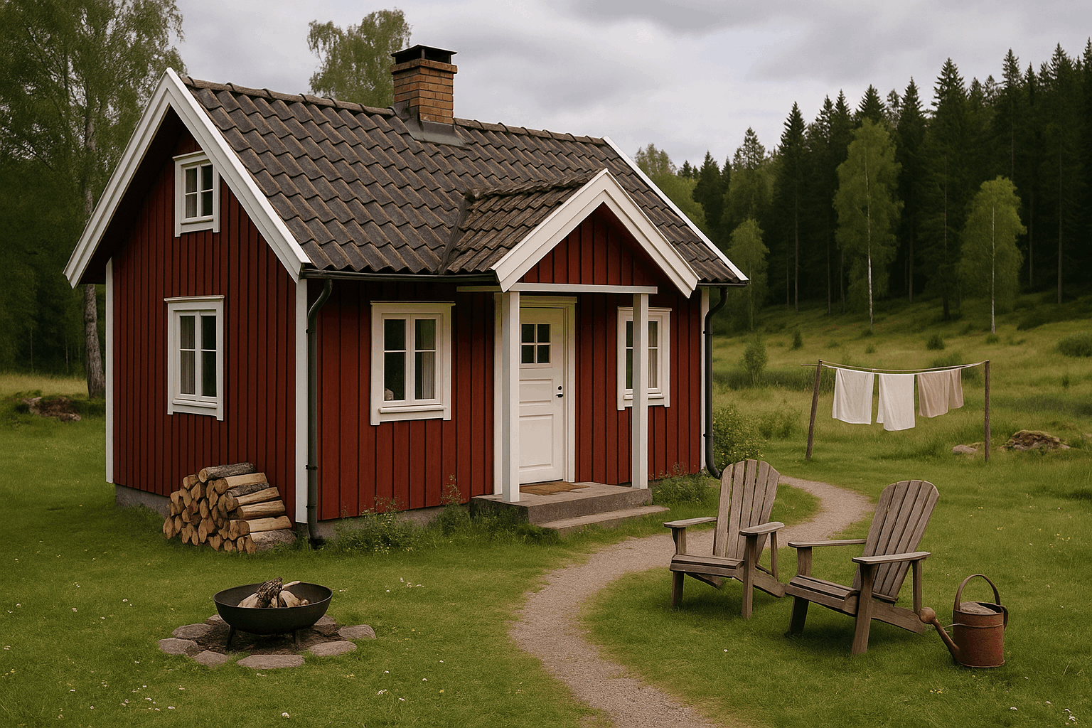 skandinavisches Sommerhaus